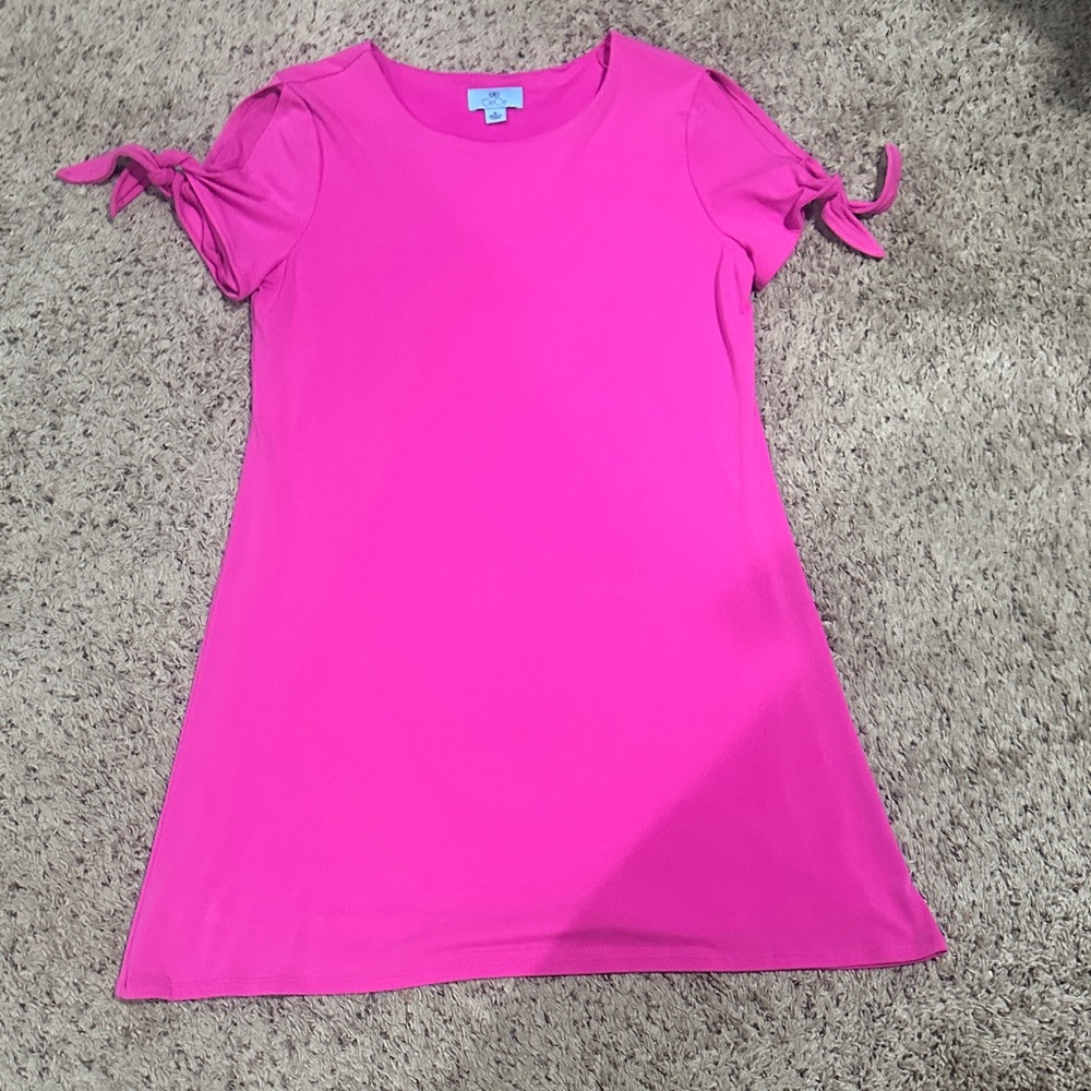 CeCe Pink Women's dress with Tie Sleeves